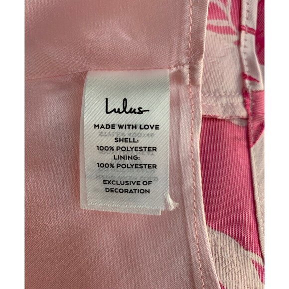 Lulu's Women's size S Passion Pink Floral Print Jacquard Maxi Dress Gown Lined - Picture 13 of 14